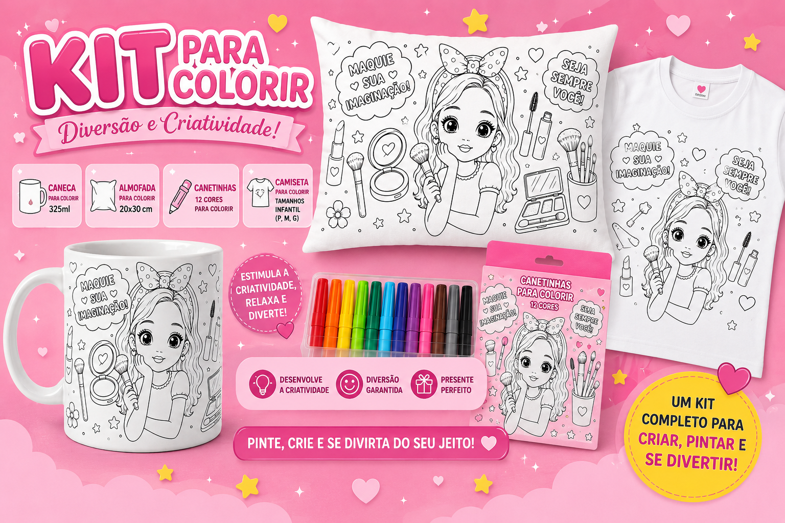 Kit tema maquiagem