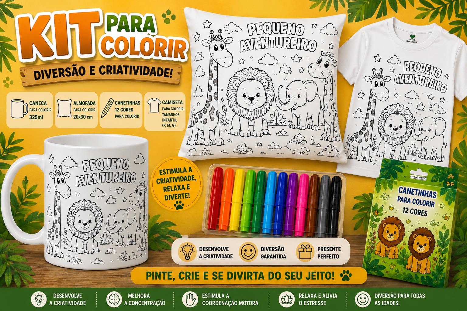 Kit completo tema safari